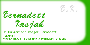 bernadett kasjak business card